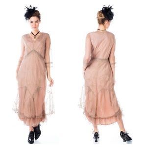 Nataya 1920s style nude Flapper Dress